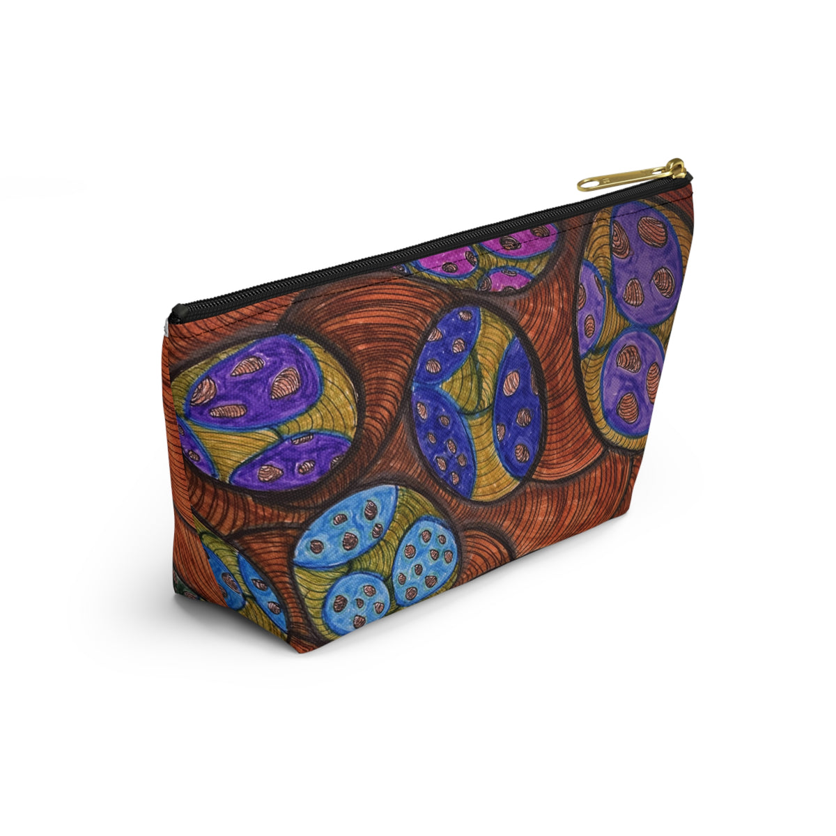 Colorful Abstract Botanical Accessory Pouch