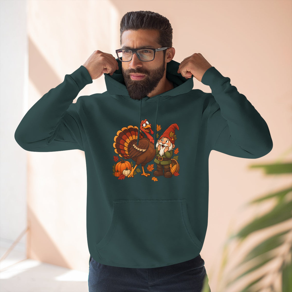 Thanksgiving Turkey Family Fleece Hoodie