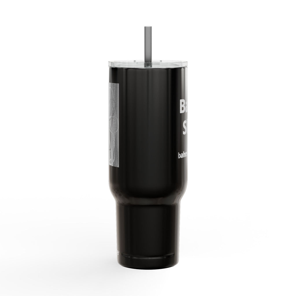 40oz Engraved Floral Insulated Tumbler with Lid & Straw