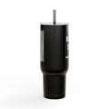 40oz Engraved Floral Insulated Tumbler with Lid & Straw