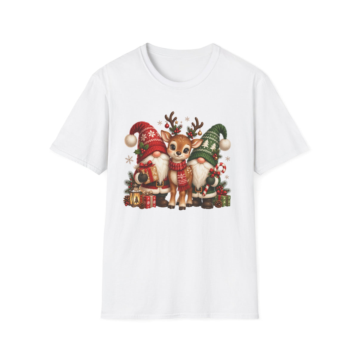 Christmas Reindeer and Bear Family T-Shirt