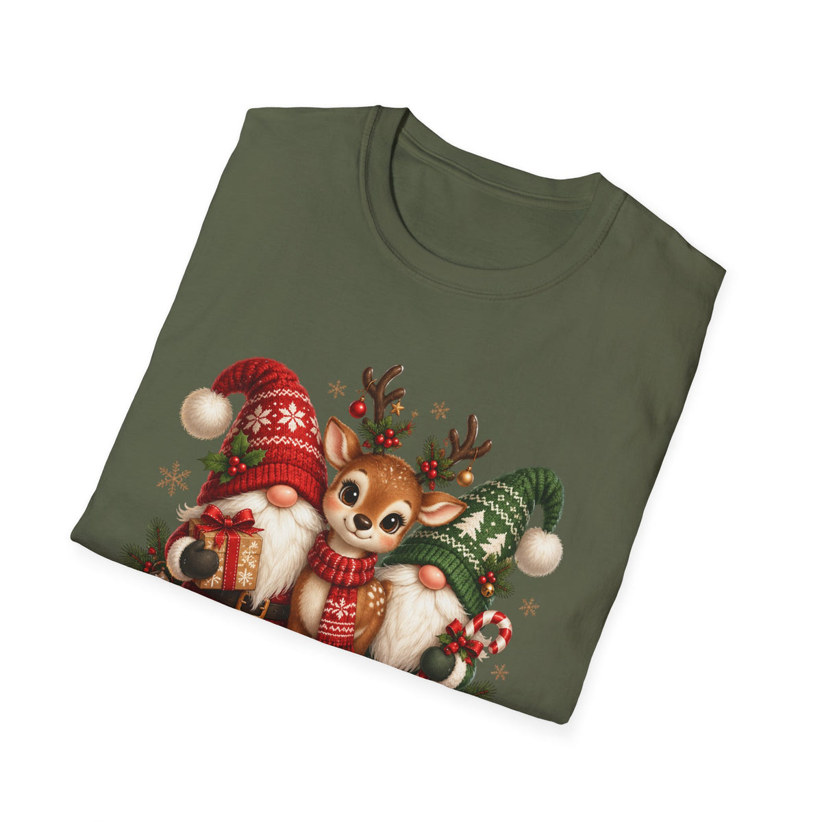 Christmas Reindeer and Bear Family T-Shirt