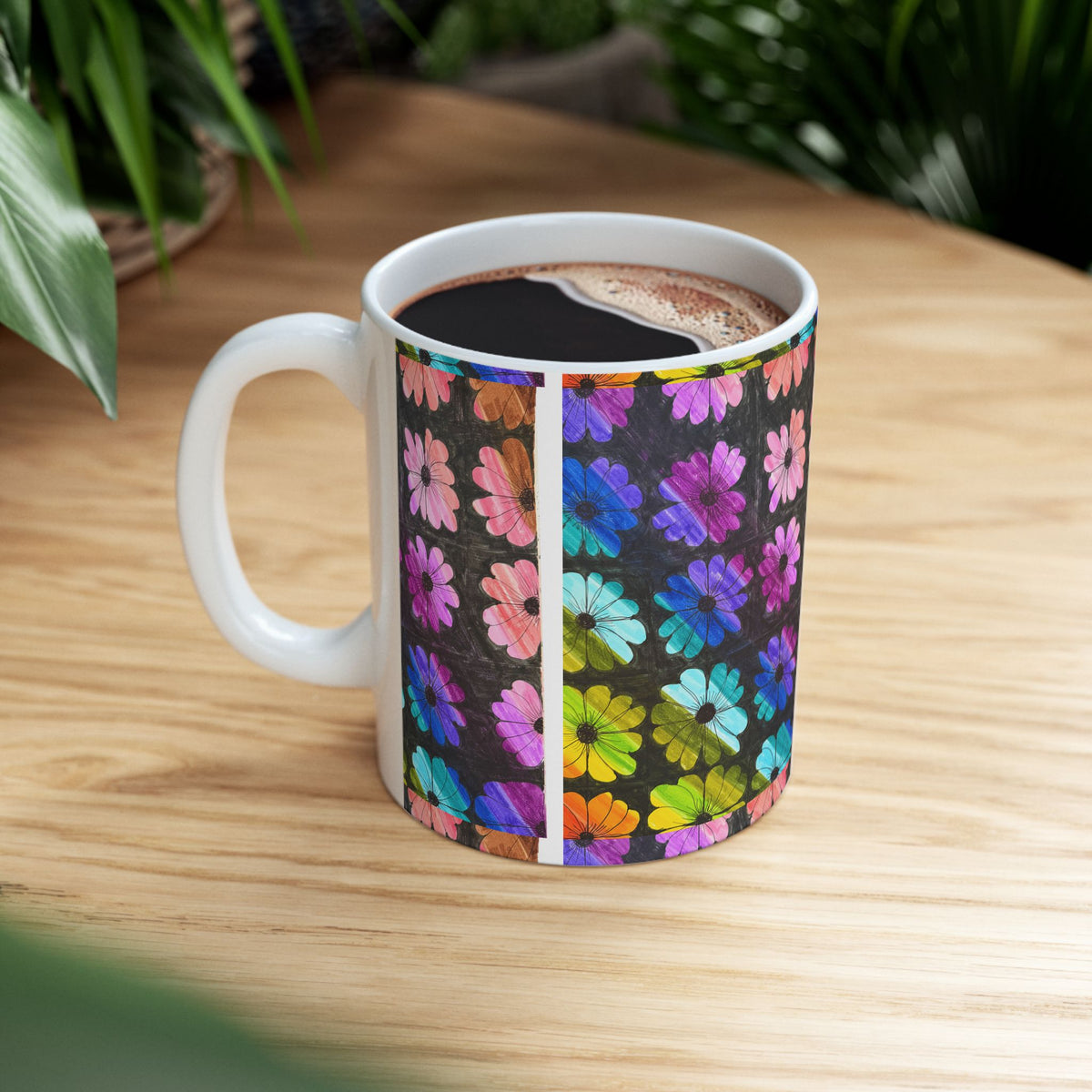 Colorful Wildflower Floral Ceramic Mug