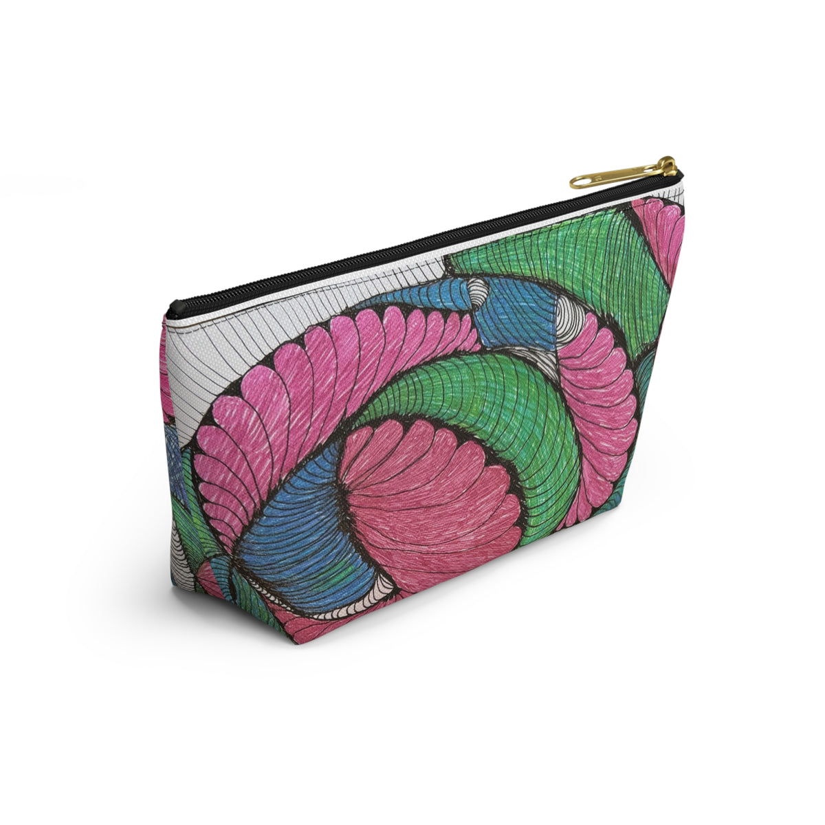 Colorful Abstract Floral Accessory Pouch