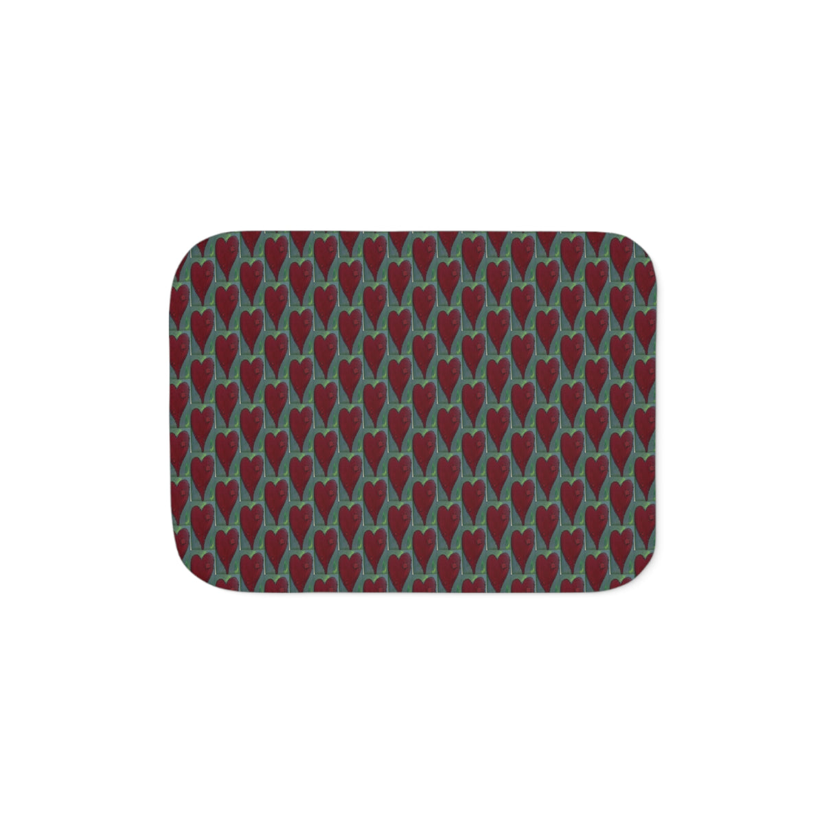 Heart Pattern Sherpa Blanket