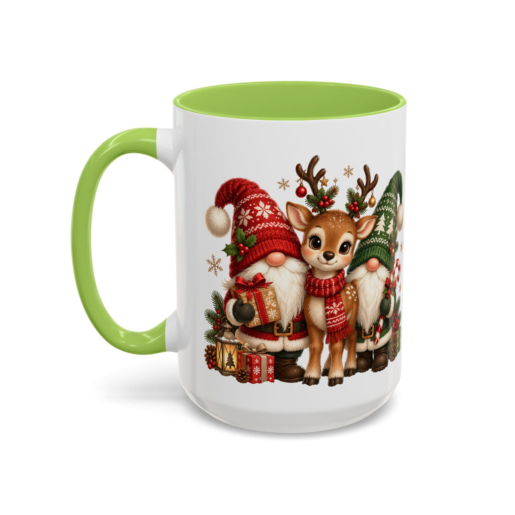 Festive Christmas Gnome and Reindeer Coffee Mug
