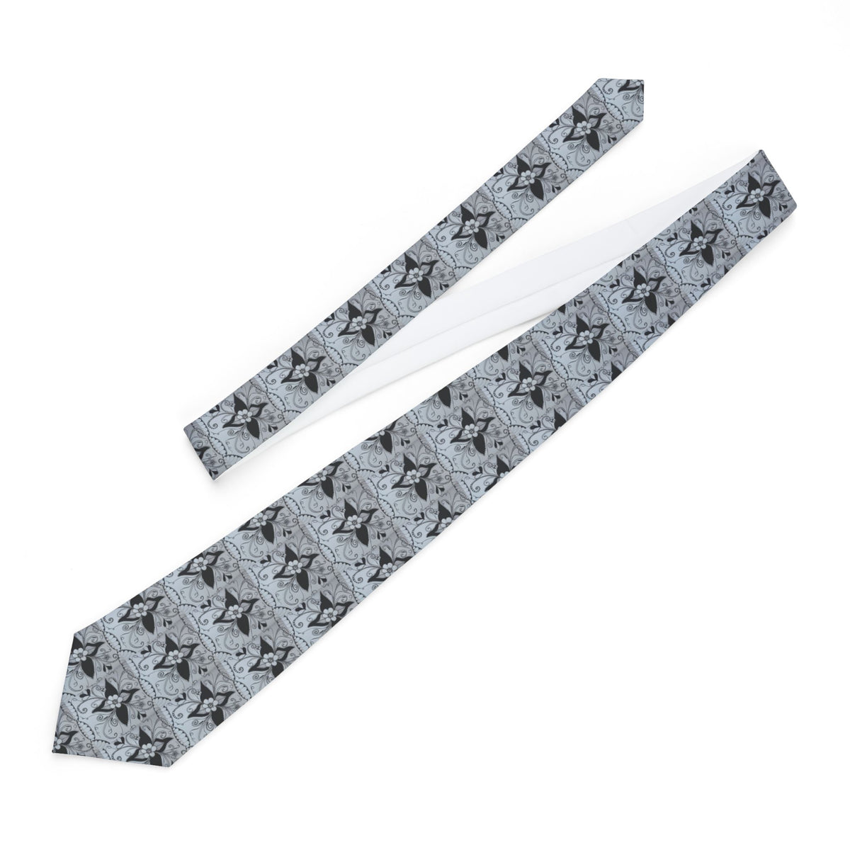 Gray Geometric Pattern Necktie