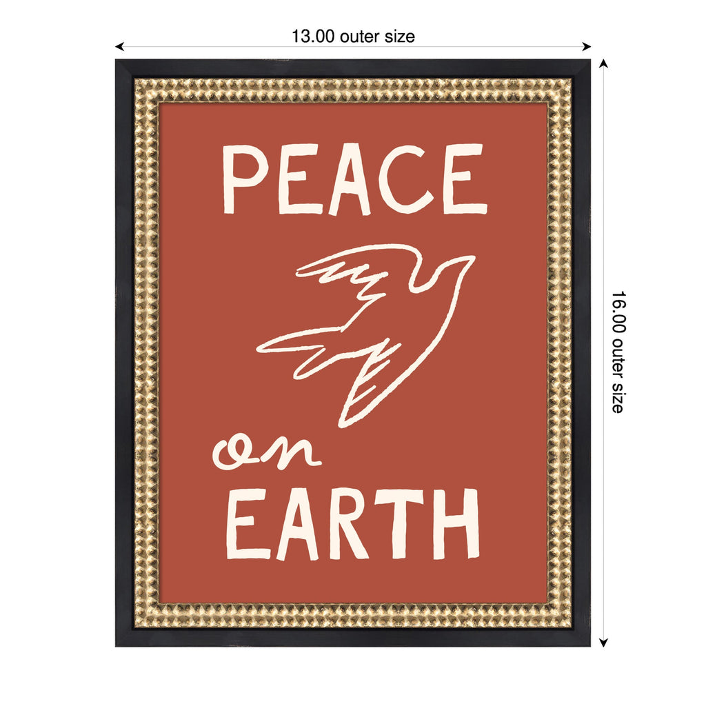 Peace on Earth by Kikiandnim Framed Mounted Canvas Wall Art Print