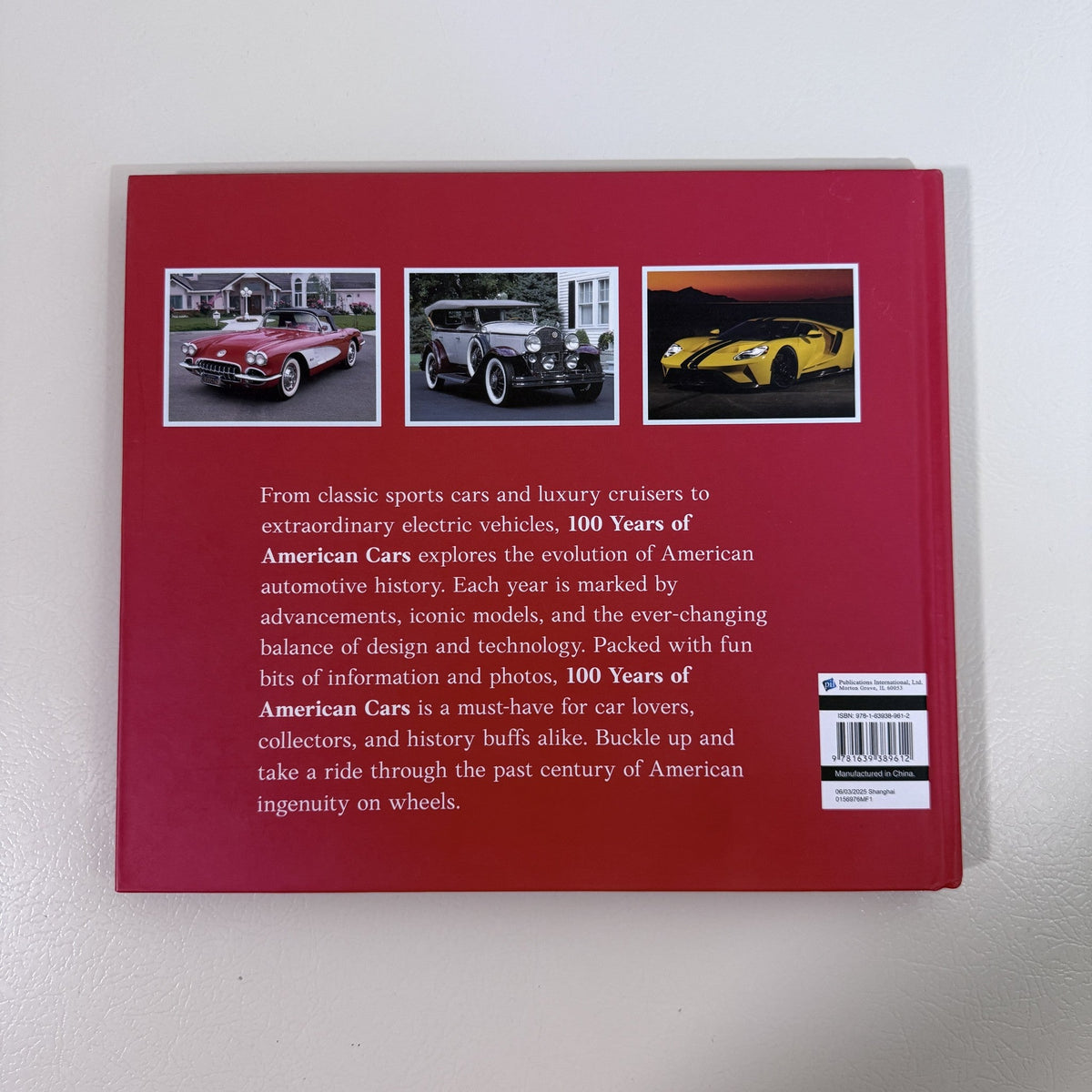 100 Years of American Cars Hardcover Publications International 2025