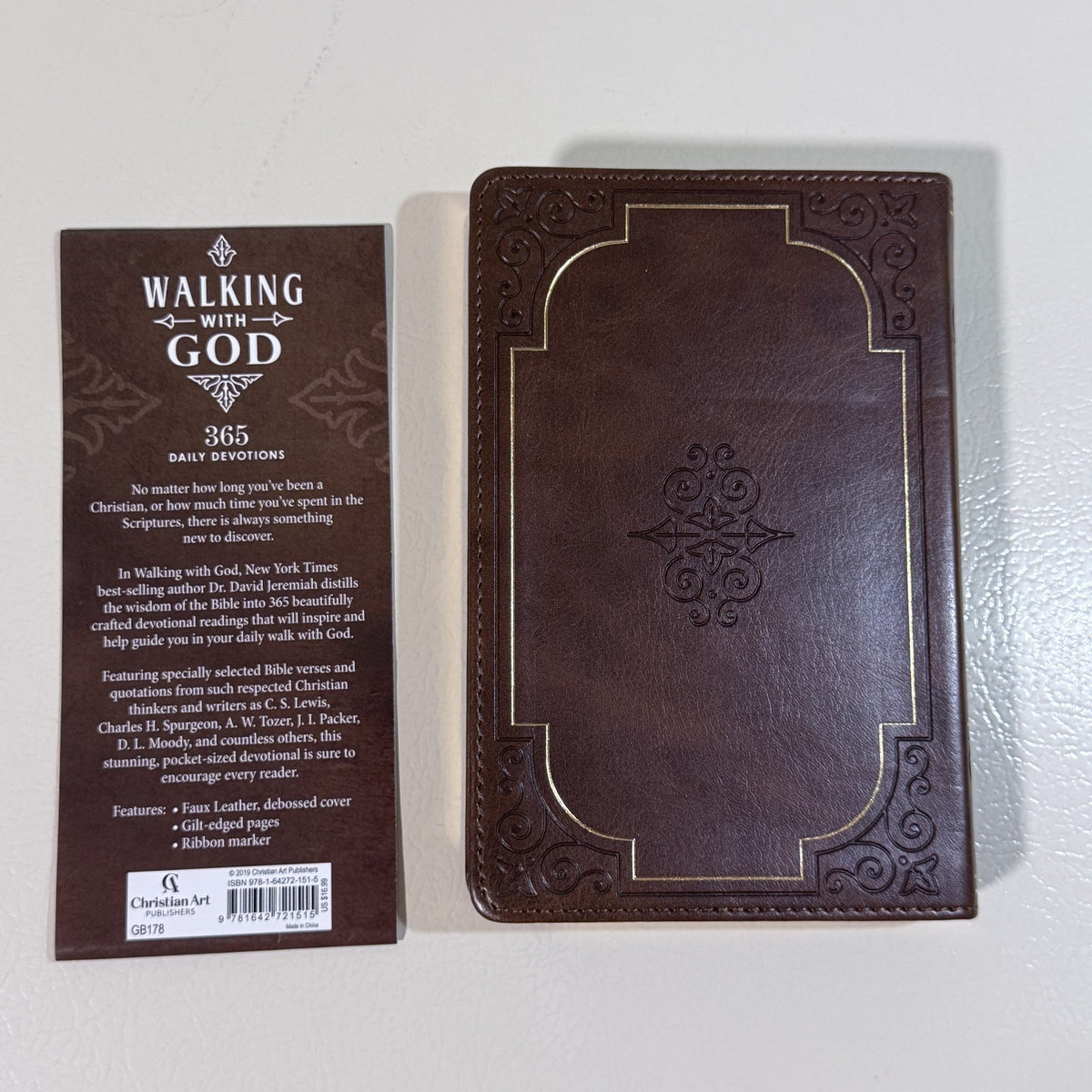Walking with God 365 Daily Devotions David Jeremiah Faux Leather
