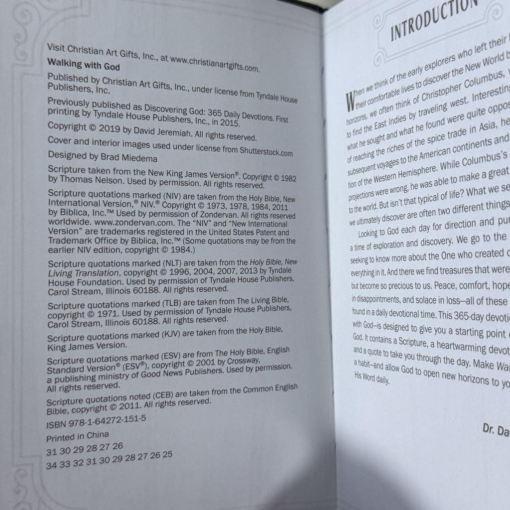 Walking with God 365 Daily Devotions David Jeremiah Faux Leather