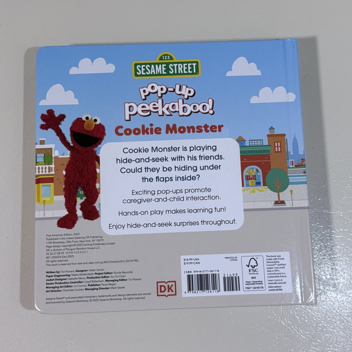 Sesame Street Pop-Up Peekaboo! Cookie Monster DK Board Book