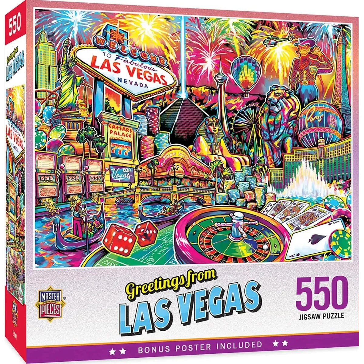 Greetings from Las Vegas 550 Piece Jigsaw Puzzle MasterPieces