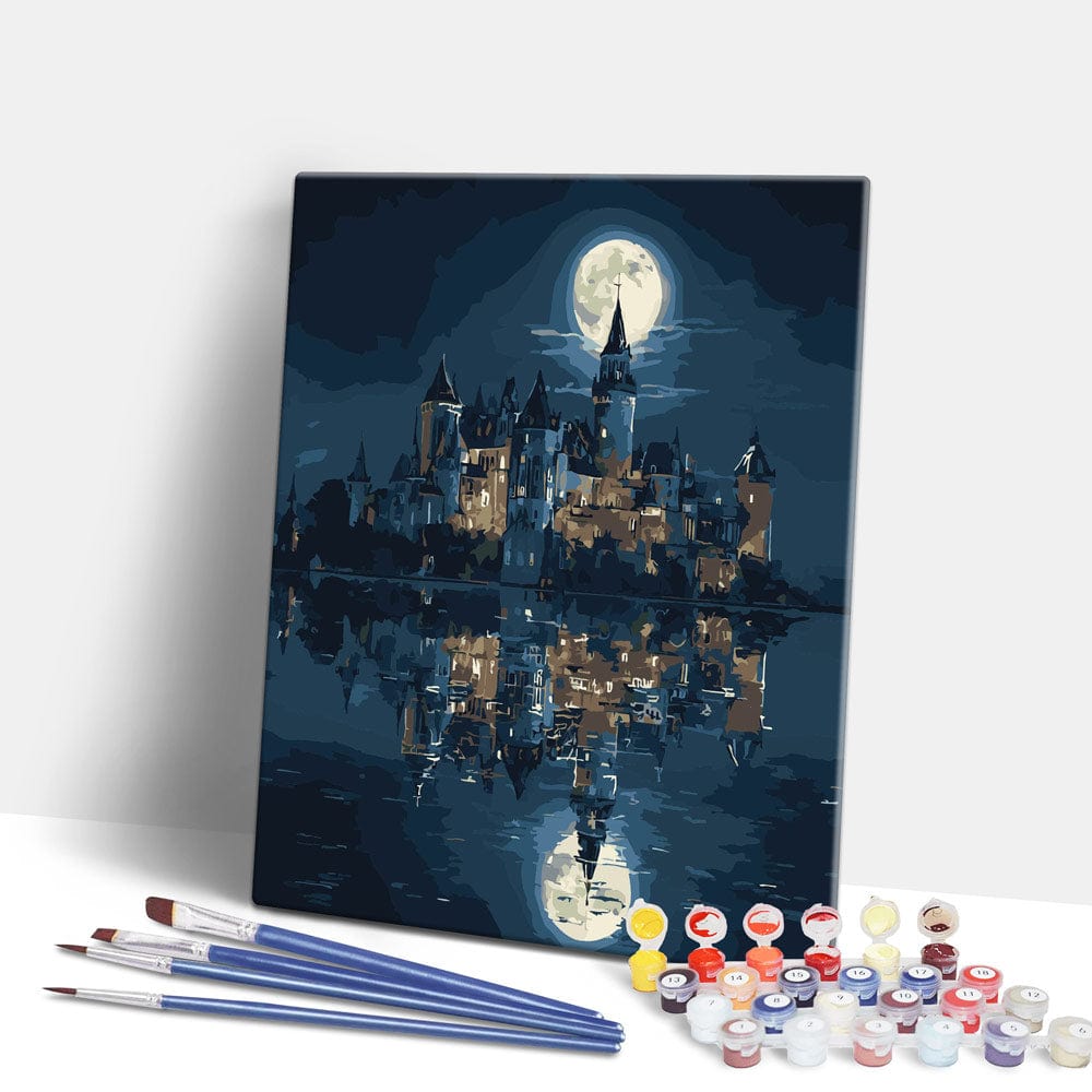 Castle in Moonlight - Paint By Numbers Kit