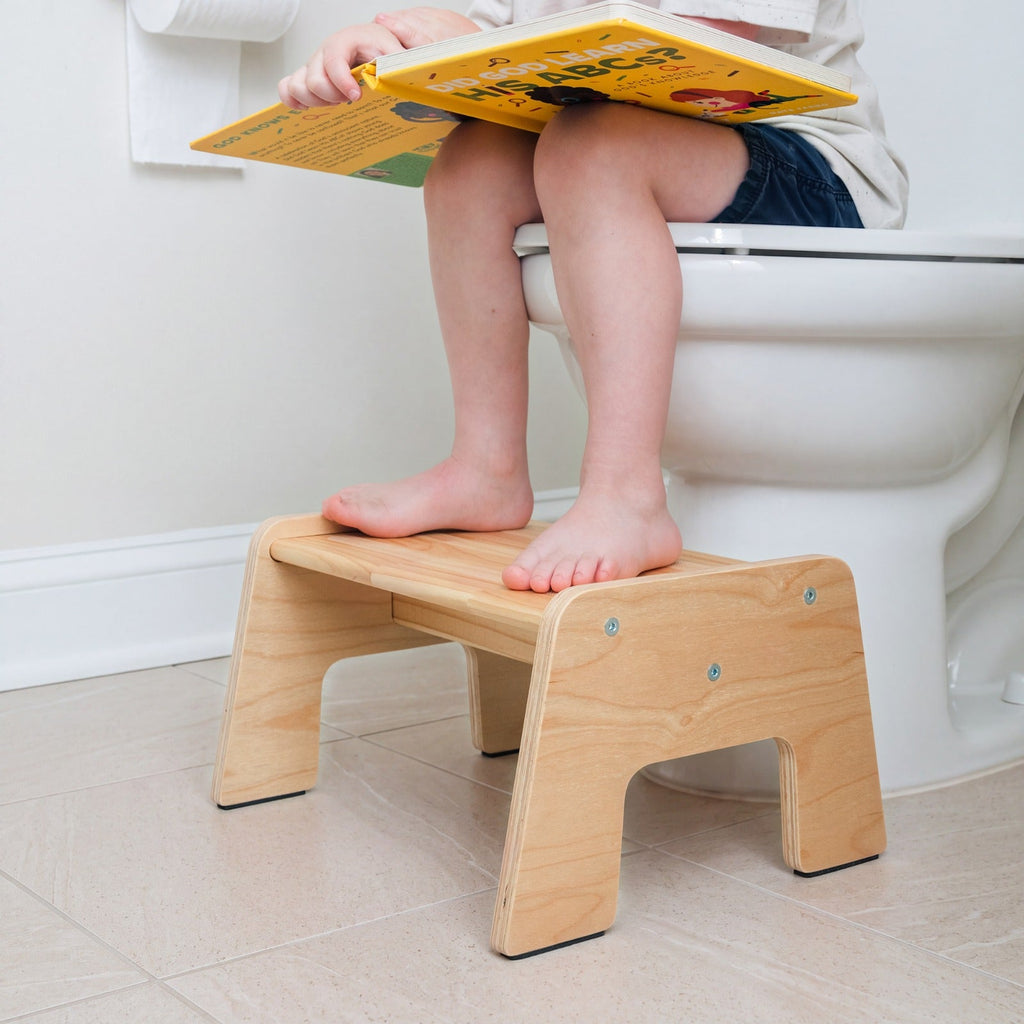 1-Step Wooden Stool for Kids(Multi-Purpose Step Stool for Kitchen, Bath, and Potty Training)