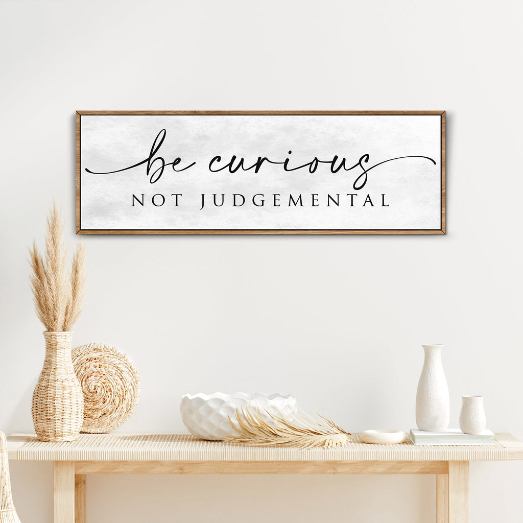 "Be Curious" Inspirational Canvas Print