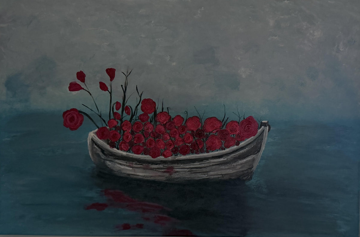 Boat of Red Flowers — Digital Print