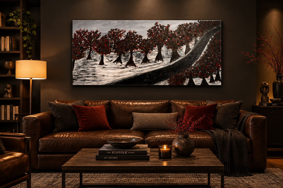 Crimson Grove Room Mockup