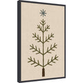 Framed Fabric Magnetic Board Scandi Tree Linen Wall Organization
