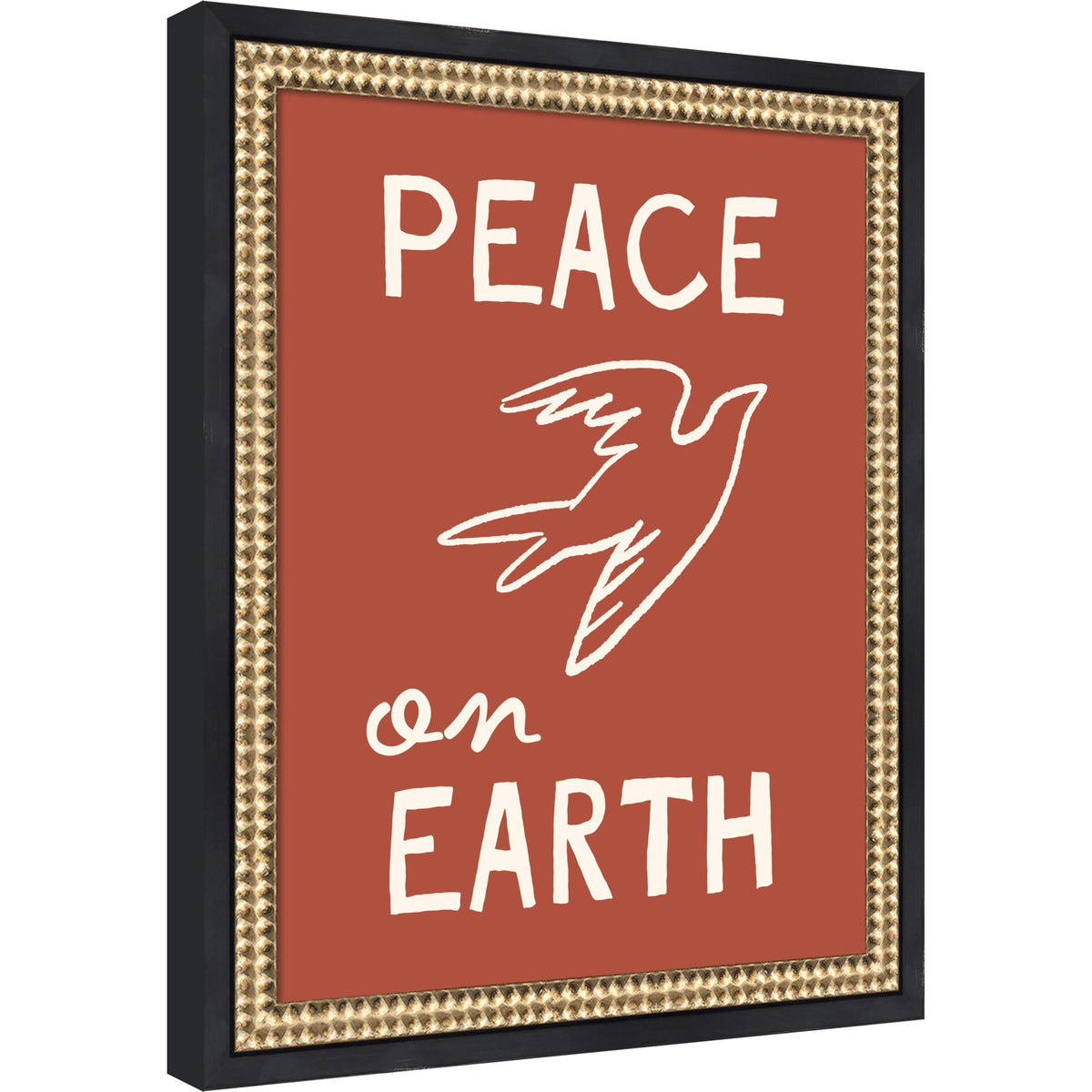 Peace on Earth by Kikiandnim Framed Mounted Canvas Wall Art Print
