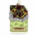 Dubai Chocolate Candy Bar Glass Christmas Ornament