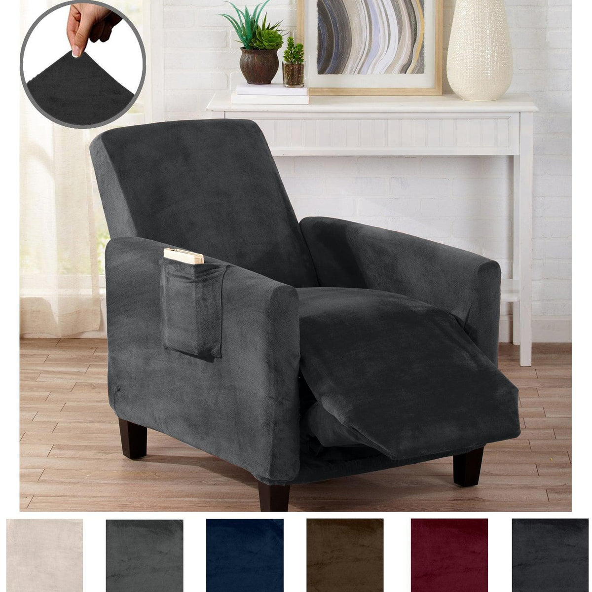 Velvet Stretch Slipcover - Gale Collection