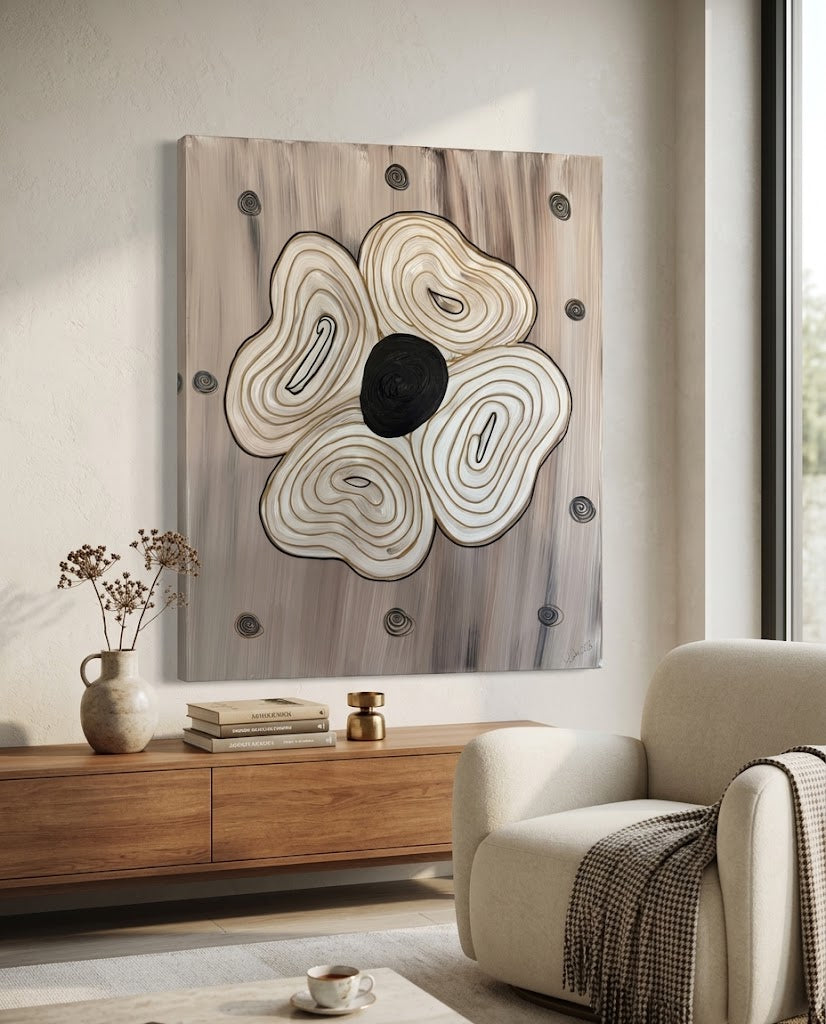 Golden Bloom — Original Acrylic Painting 24x30 Gallery Wrap