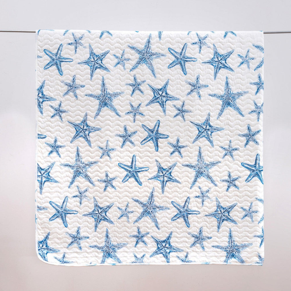 Blue Seashell Coastal Quilt Set - Trinidad Collection