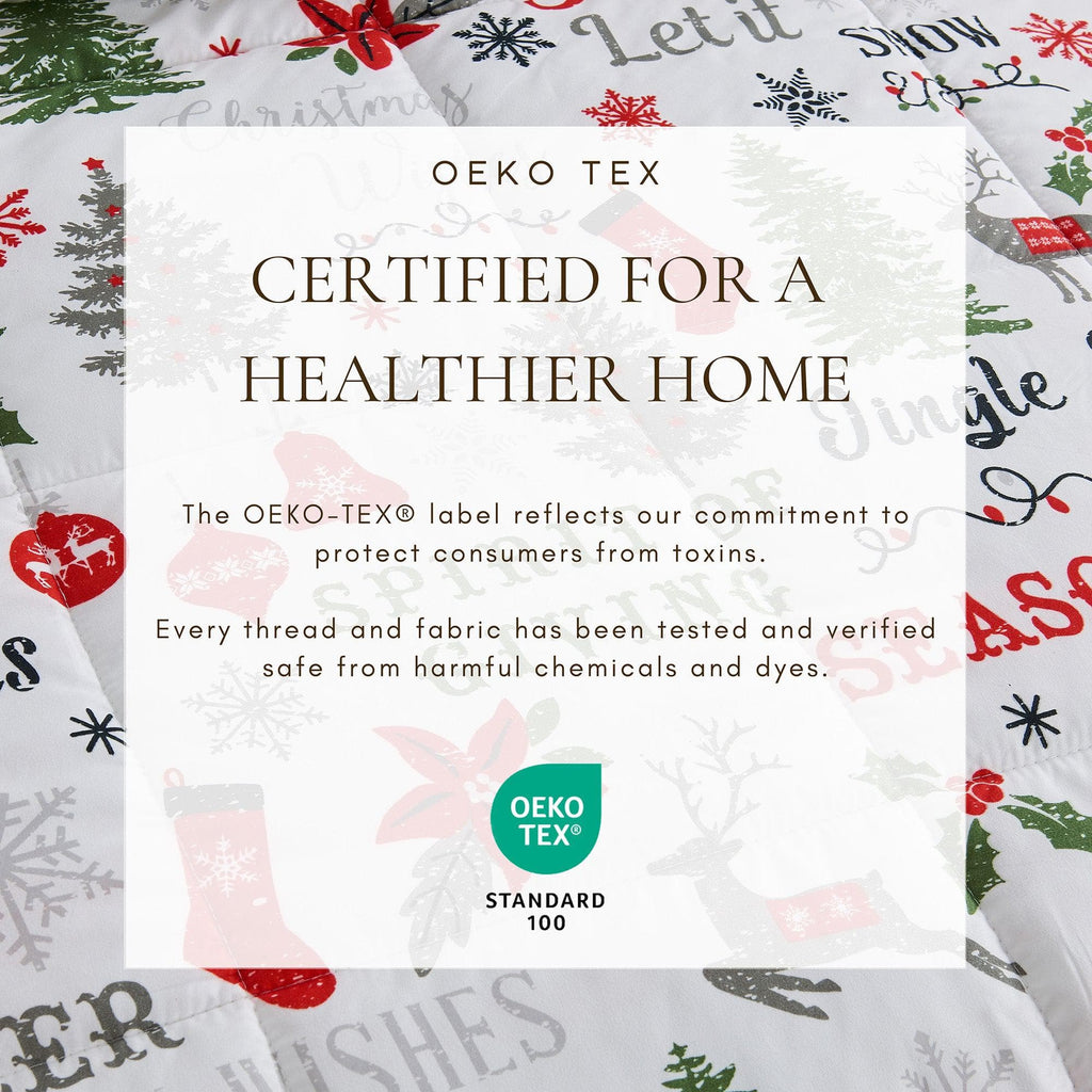 Reversible Christmas Comforter and Sham Set - Holiday / Lodge Odette Collection