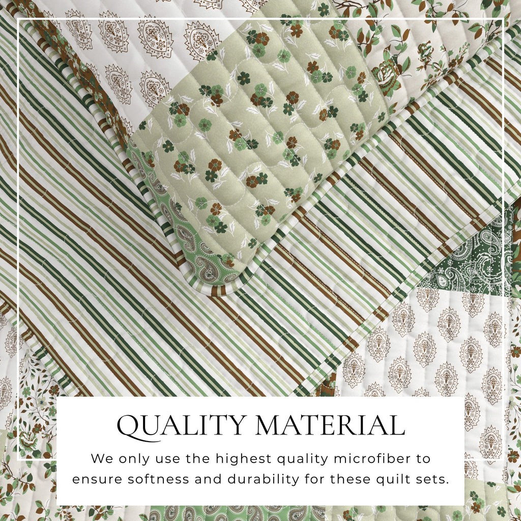 Floral Patchwork Quilt Set - Damia Collection