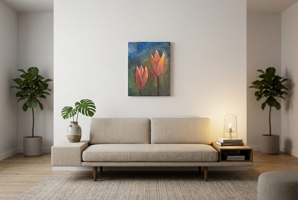 Two Tulips 16x20 Room Mockup