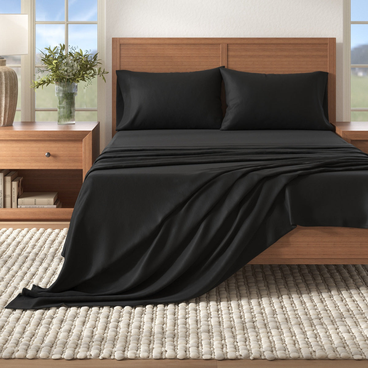 Cotton Solid Flannel Sheet - Nordic Collection